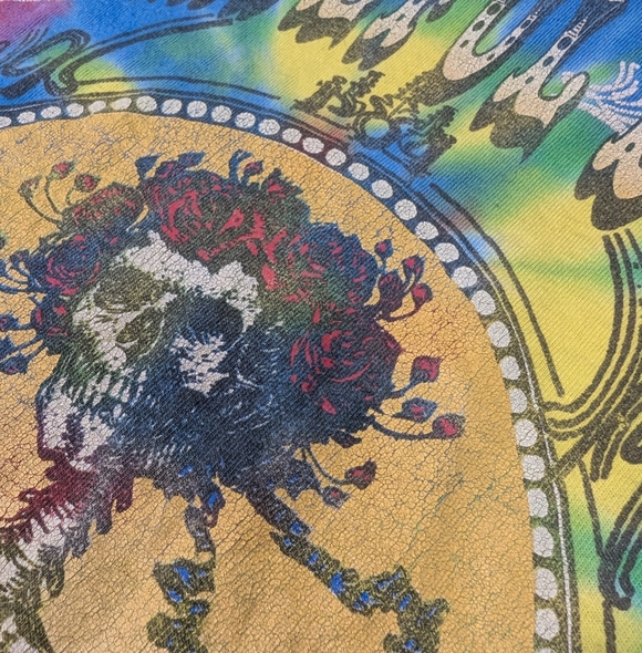 Ripple Junction Grateful Dead Tie Dye Men's S Skeleton Graphic Tee - Picture 4 of 9